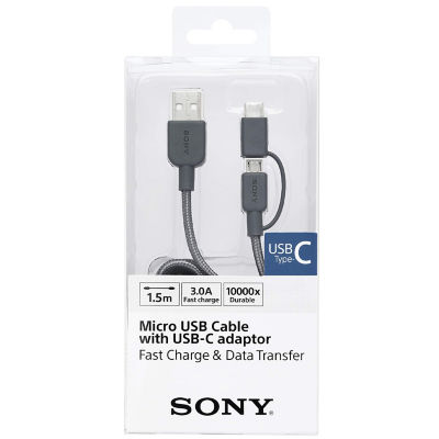 Buy Sony Usb A To Micro Usb With Usb C Adaptor Online Singapore Ishopchangi