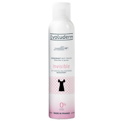 Buy Evoluderm Invisible AntiStains White and Yellow 48H Deodorant 200ml Online in Singapore