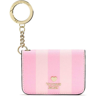 Mp00117799 1 Victoria S Secret 1604979760483 Victoria S Secret Foldover Card Case Iconic Pink Stripe?$2x$