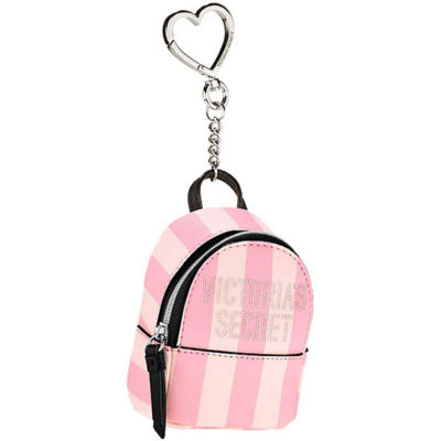 Buy VICTORIA'S SECRET Keyfob Iconic Backpack Pink Stripe Online ...