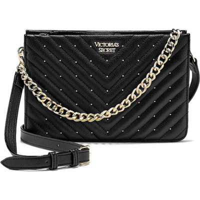 Buy VICTORIA'S SECRET Crossbody V-Quilt Stud Black Online Singapore ...