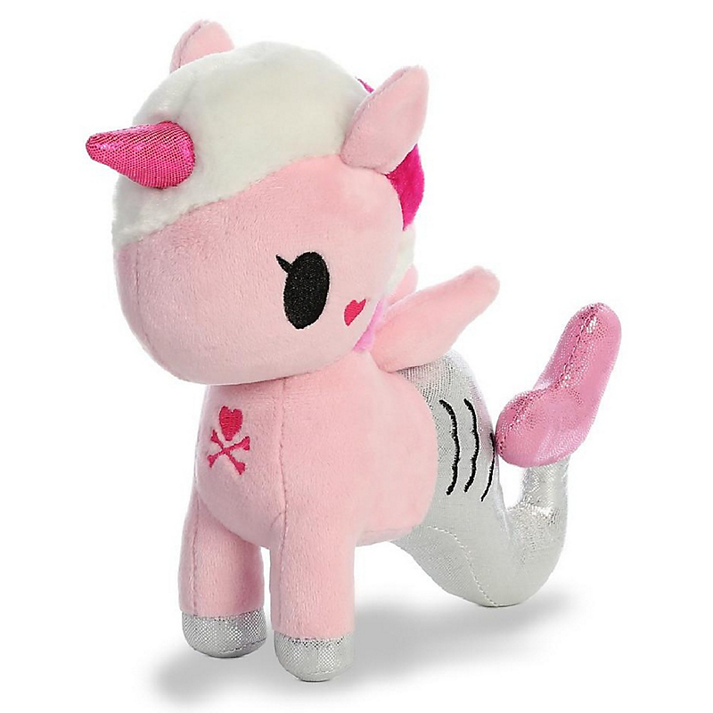 - Unicorn Mermaid Novelty Plush Toys Mermicorno 8" Pink & Silver Gelatina 