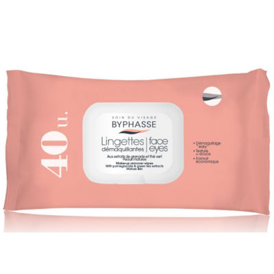 Buy Byphasse Make Up Remover Wipes 40's Mature Skin Online in