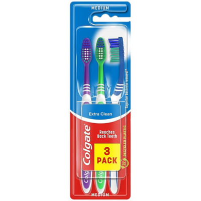 Buy Colgate Toothbrush Extra Clean 3's Medium Online in Singapore ...