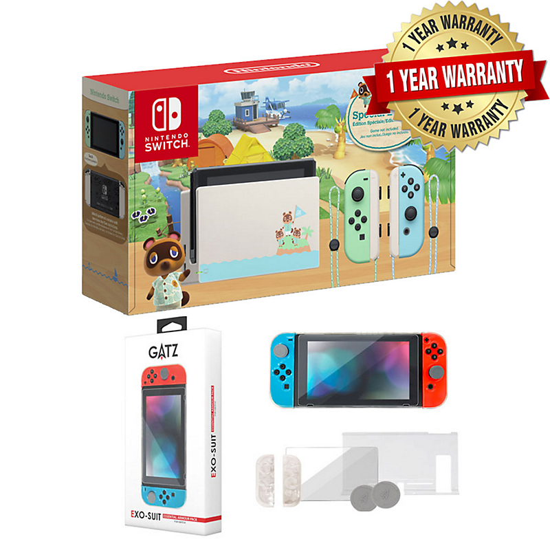 Buy Nintendo Switch Gen 2 Console Animal Crossing: New Horizons Limited  Edition (Without Game) Free Tempered Glass Screen Protector + Crystal Case  + 1 Year Local Warranty (Convergent) Online in Singapore | iShopChangi
