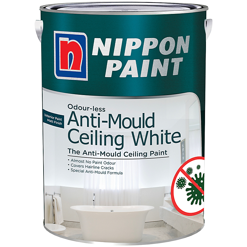 Buy Nippon Paint Odour less Anti Mould Ceiling White 5L Buy Nippon Paint Odour less Anti Mould Ceiling White 5L