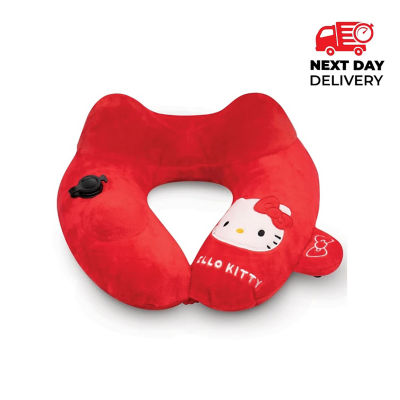 TravelMall Hello Kitty Inflatable Massage Pillow With 3d Push Pump And A 3-level Massage Function