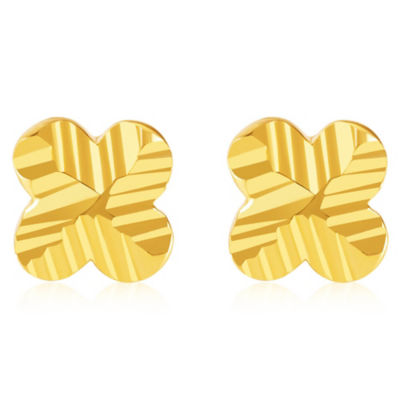 Buy Sk 916 Ripple Clover Gold Earrings Online Singapore Ishopchangi