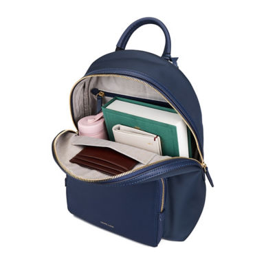 GNOME & BOW Athos Medium 11"iPad Tablet Travel Backpack Women (Lightweight Water Resistant Nylon / USA Nappa Leather) 3