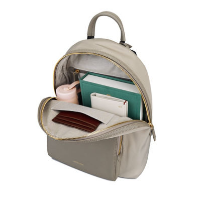 GNOME & BOW Athos Medium 11"iPad Tablet Travel Backpack Women (Lightweight Water Resistant Nylon / USA Nappa Leather) 3