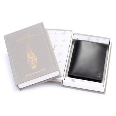 GNOME & BOW Gulliver Cash Coin Slot Small Bifold Wallet Men (100% Genuine USA Wax Leather / RFID Blocking) 10
