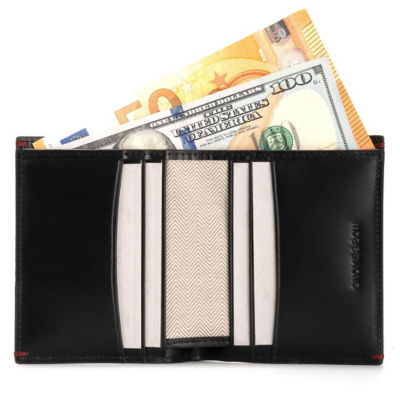 GNOME & BOW Gulliver Cash Coin Slot Small Bifold Wallet Men (100% Genuine USA Wax Leather / RFID Blocking) 4