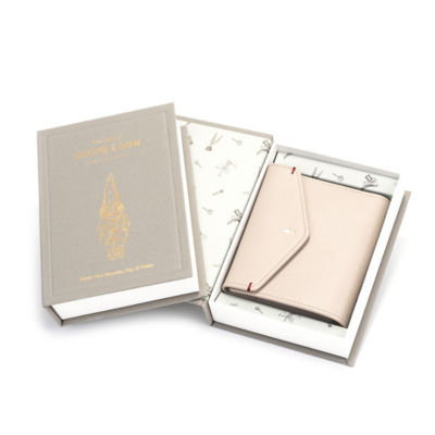 GNOME & BOW Envelope Flap Cash Coin Small Bifold Wallet Women (100% Genuine USA Nappa Leather / RFID Blocking) 5