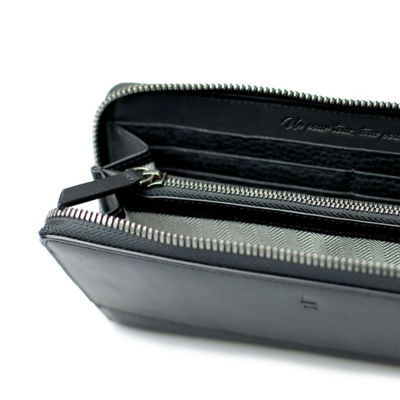 GNOME & BOW Musketeer 2-Tone Travel Zip Long Wallet Women Men (100% Genuine USA Leather) 3