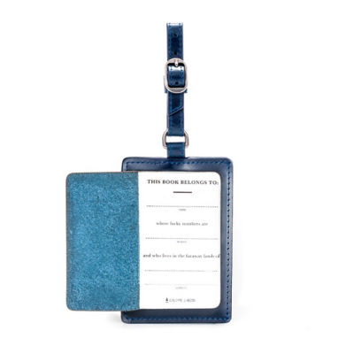 GNOME & BOW Book Travel Luggage Tag Women Men (100% Genuine USA Wax Leather) 2