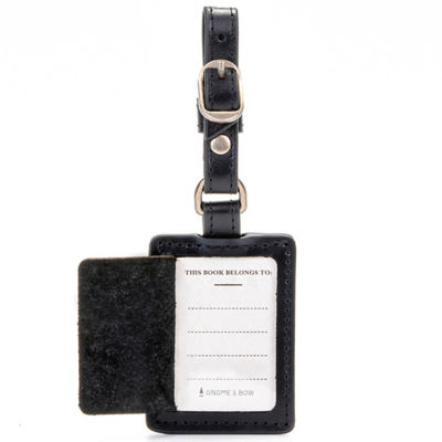 GNOME & BOW Book Mini Travel Luggage Tag Women Men (100% Genuine USA Wax Leather) 2