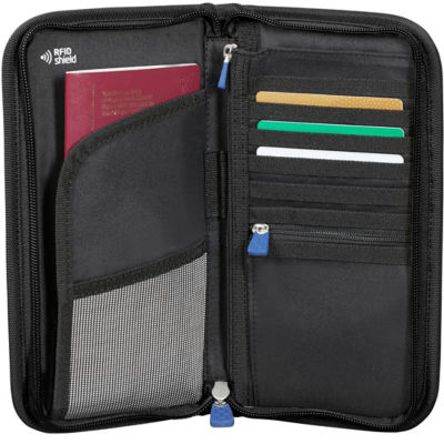 Buy SAMSONITE GLOBAL TA ZIPPED TRAVEL WALLET RFID BLACK Online in