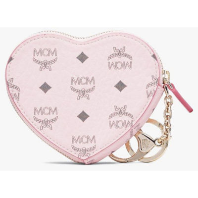 Mcm Ladies Heart Coin Pouch Charm Wallet MYIASDQ01QG001