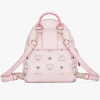 Buy MCM STARK BEBE BOO BACKPACK IN STUDDED VISETOS POWDER PINK