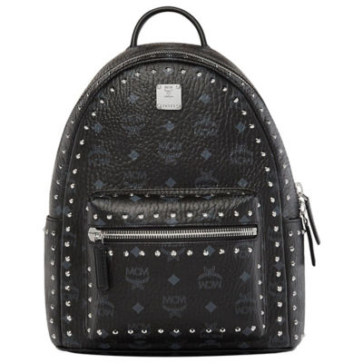 Buy MCM STARK BACKPACK IN STUDDED OUTLINE VISETOS BLACK Online in