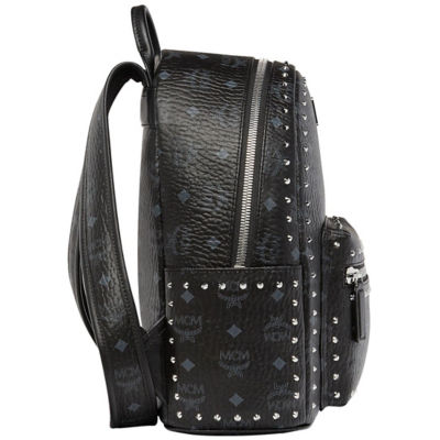 Mcm black studded discount backpack