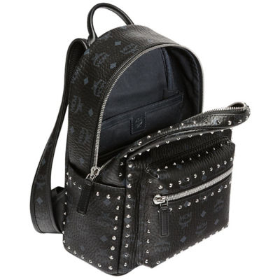 Mcm backpack discount black with studs