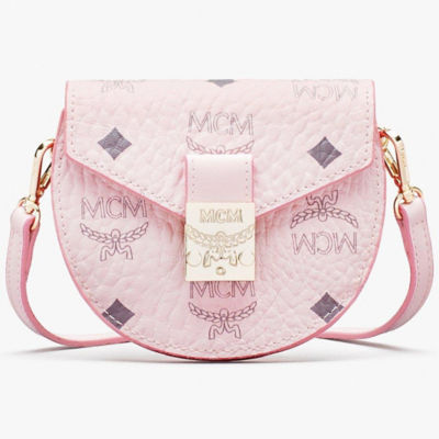 Buy MCM PATRICIA ROUND CROSSBODY WALLET IN VISETOS POWDER PINK