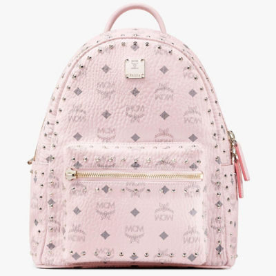 MCM Mini Stark Backpack in Pink