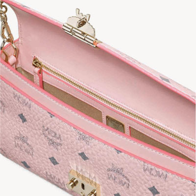 Mcm Millie Visetos Crossbody Bag In Powder Pink