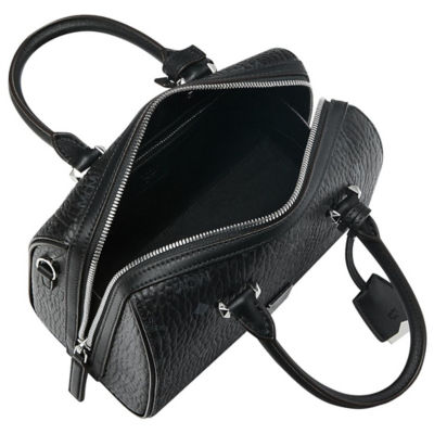 Medium Black Signature Visetos Original Boston Bag