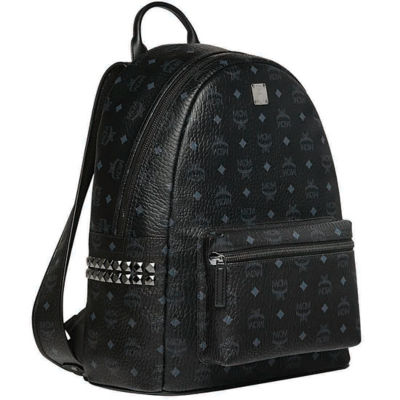 Mcm backpack black on sale medium