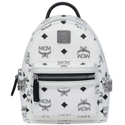 Mcm stark side studs shop bebe boo backpack in visetos