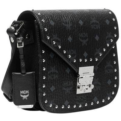 MCM PATRICIA SHOULDER BAG IN STUDDED OUTLINE 