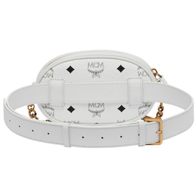 Mcm fanny best sale pack white