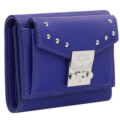 Buy MCM PATRICIA THREE FOLD WALLET IN STUDDED OUTLINE LEATHER