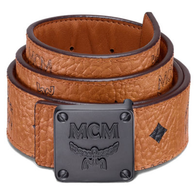 Mcm clearance belt cognac