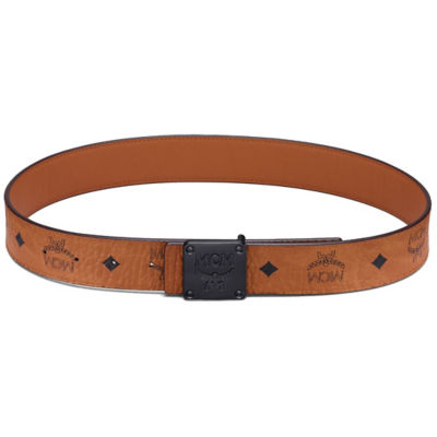 MCM Visetos Buckle Belt in Red for Men