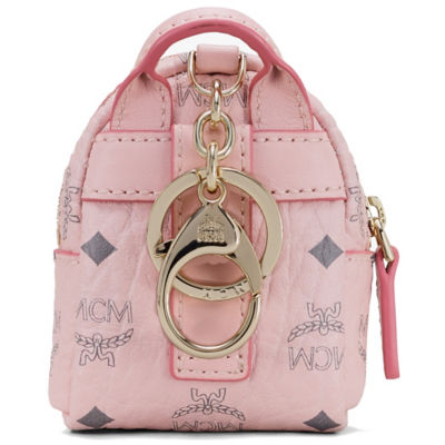 MCM Visetos Backpack Charm Crossbody Pink 706025