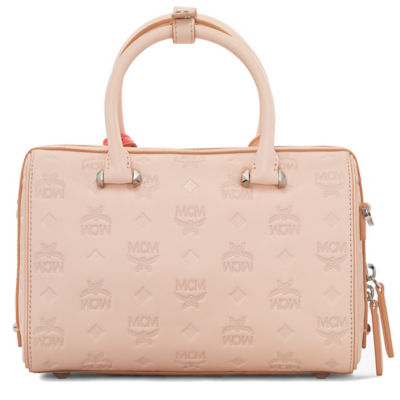 Buy MCM ESSENTIAL BOSTON BAG IN MONOGRAM LEATHER HOT CORAL Online in  Singapore