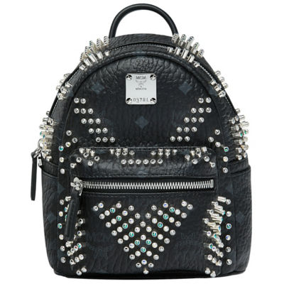 Mcm mini 2025 black backpack