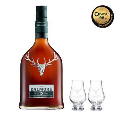 Buy The Dalmore 15 Years & Glasses Gift Set Online in Singapore