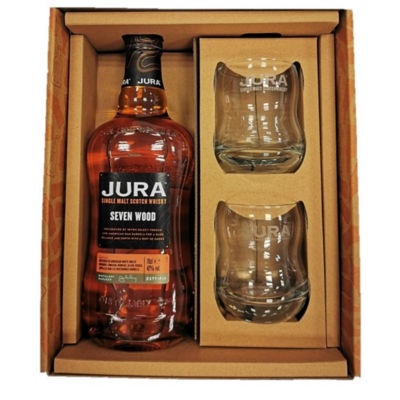 Buy Jura Seven Wood & Whisky Glasses Gift Set Online in Singapore