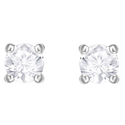 White gold swarovski stud earrings sales