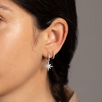 Paved Lock Earrings with Meteorites