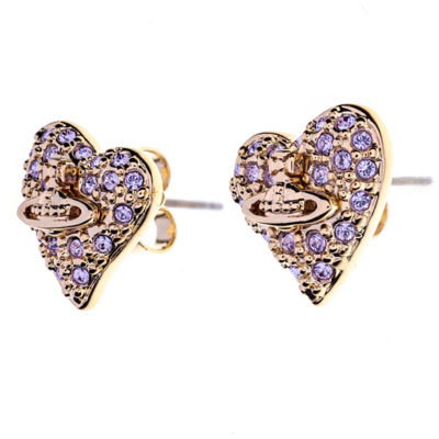 Vivienne westwood diamante deals orb earrings