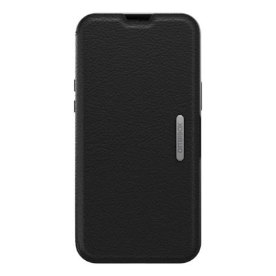 OtterBox iPhone 13 Pro Strada Series Leather Folio Case (Shadow Black