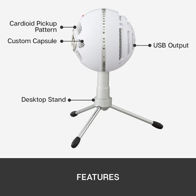 Logitech G Logitech for Creators - Blue Snowball Ice USB Microphone Webcam - White 4
