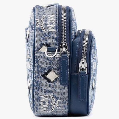 MCM, Bags, Mcm Blue Jacquard Crossbody