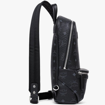 Mcm black hot sale sling bag