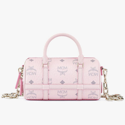 Buy MCM ESSENTIAL BOSTON BAG IN VISETOS ORIGINAL POWDER PINK Online in  Singapore